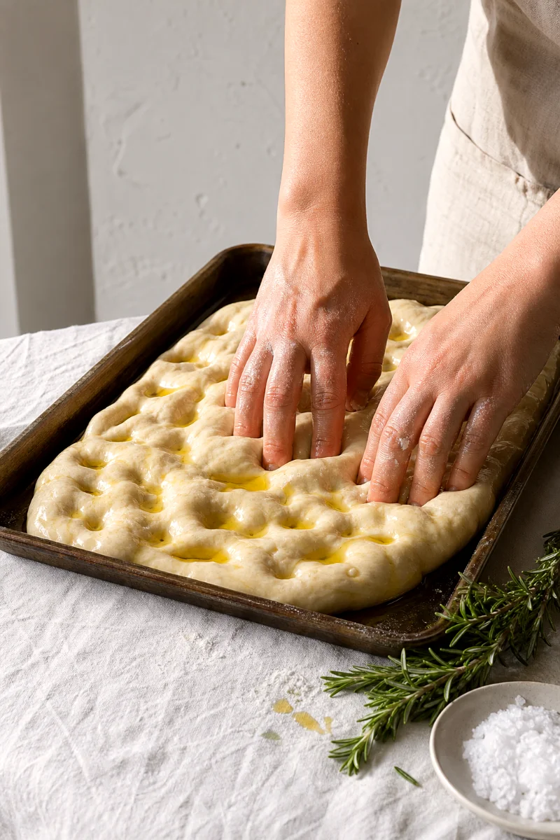 olive-oil-rosemary-flatbread-dimpling-dough