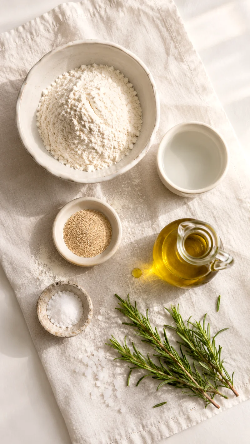 olive-oil-rosemary-flatbread-ingredients