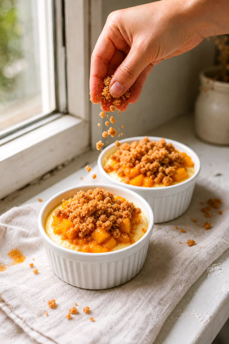 peach-cobbler-cheesecake-streusel-topping