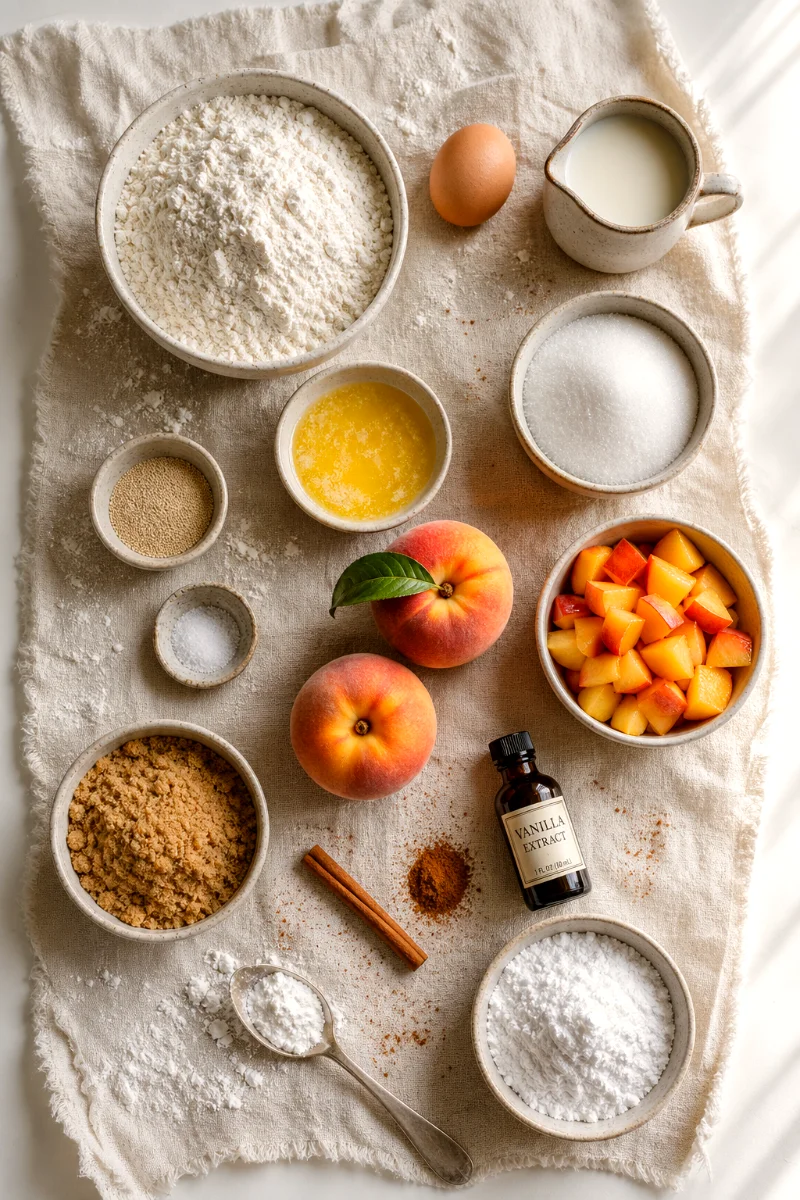 peach-cobbler-cinnamon-rolls-ingredients