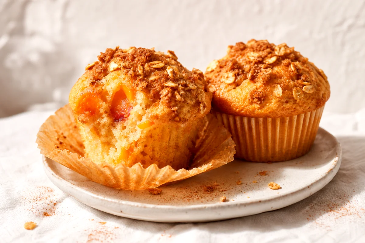 peach-cobbler-greek-yogurt-muffins