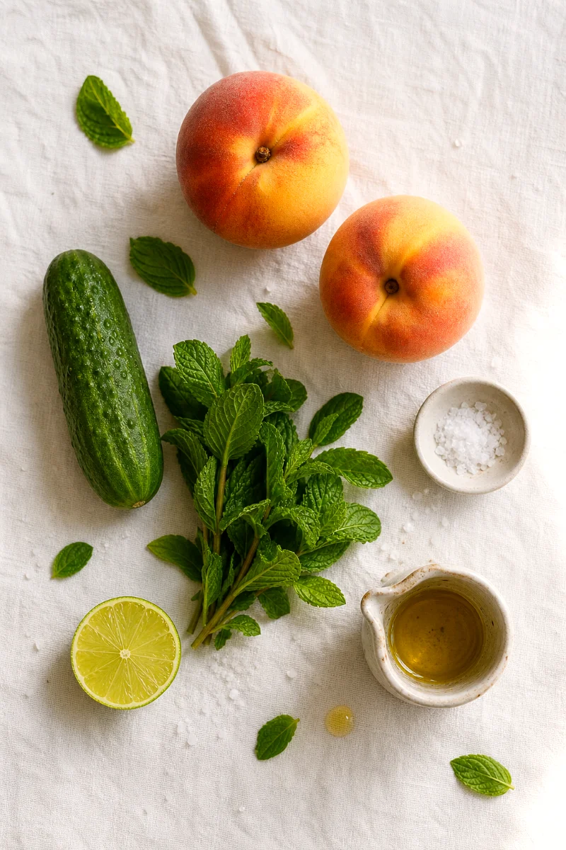 peach-cucumber-mint-salad-ingredients