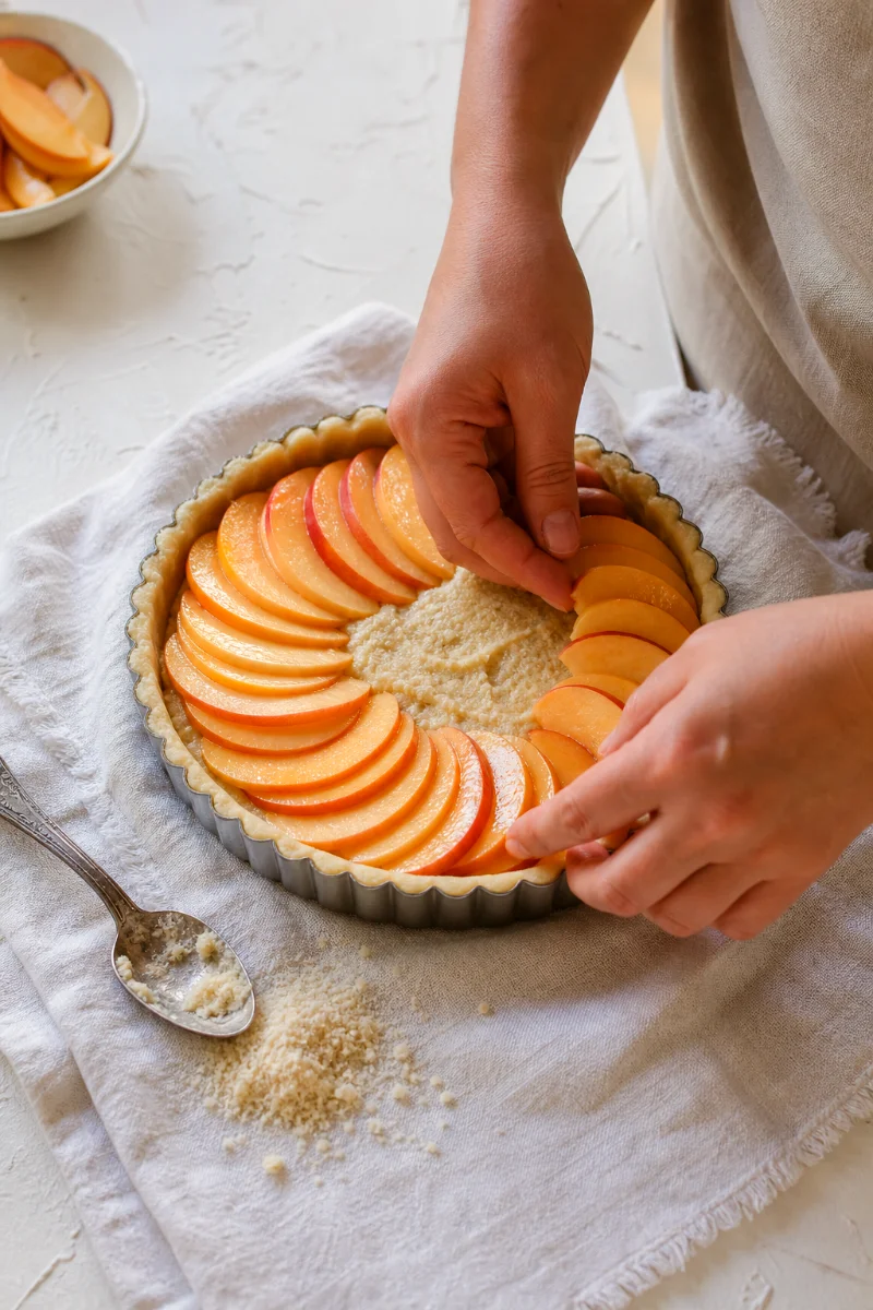 peach-frangipane-tart-arranging-peaches