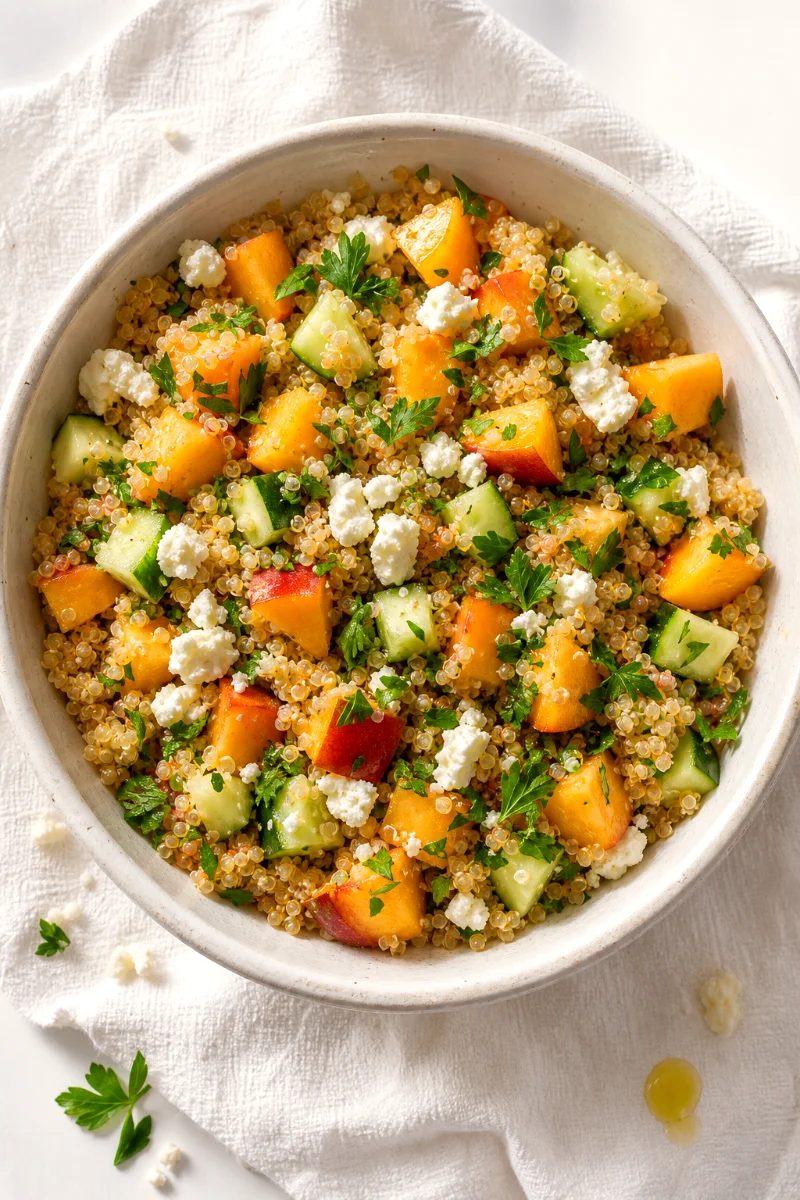 peach-quinoa-salad-overhead-closeup