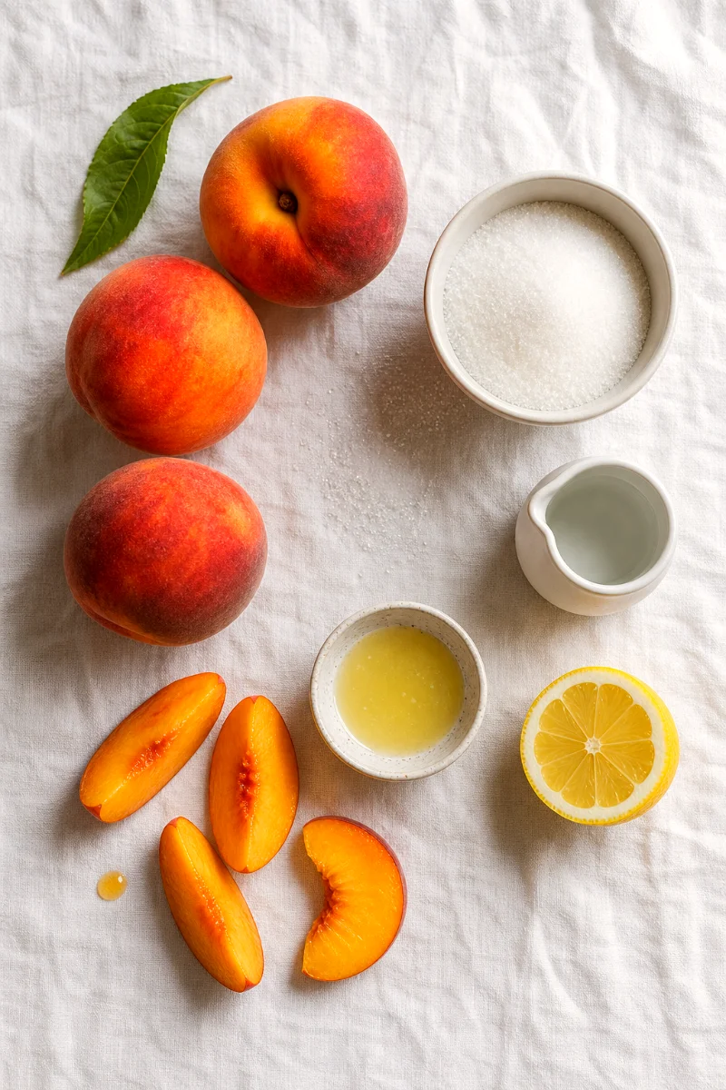 peach-sorbet-ingredients-flat-lay