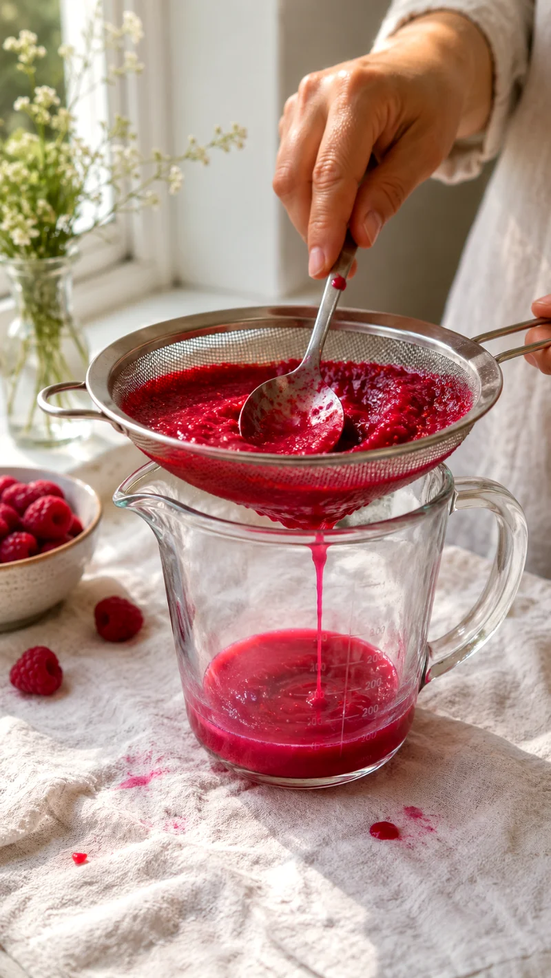 raspberry-lemonade-straining-process