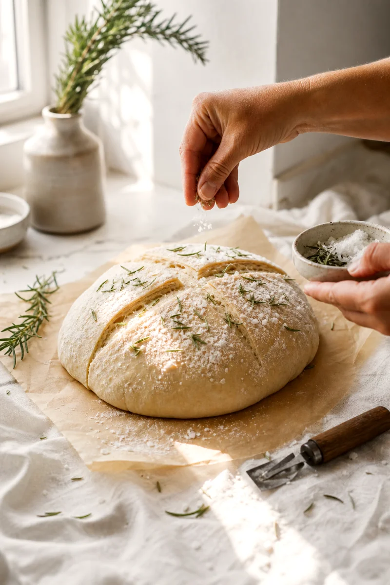 rosemary-sea-salt-country-loaf-cooking-process
