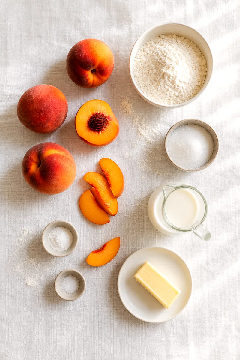 skillet-peach-cobbler-ingredients