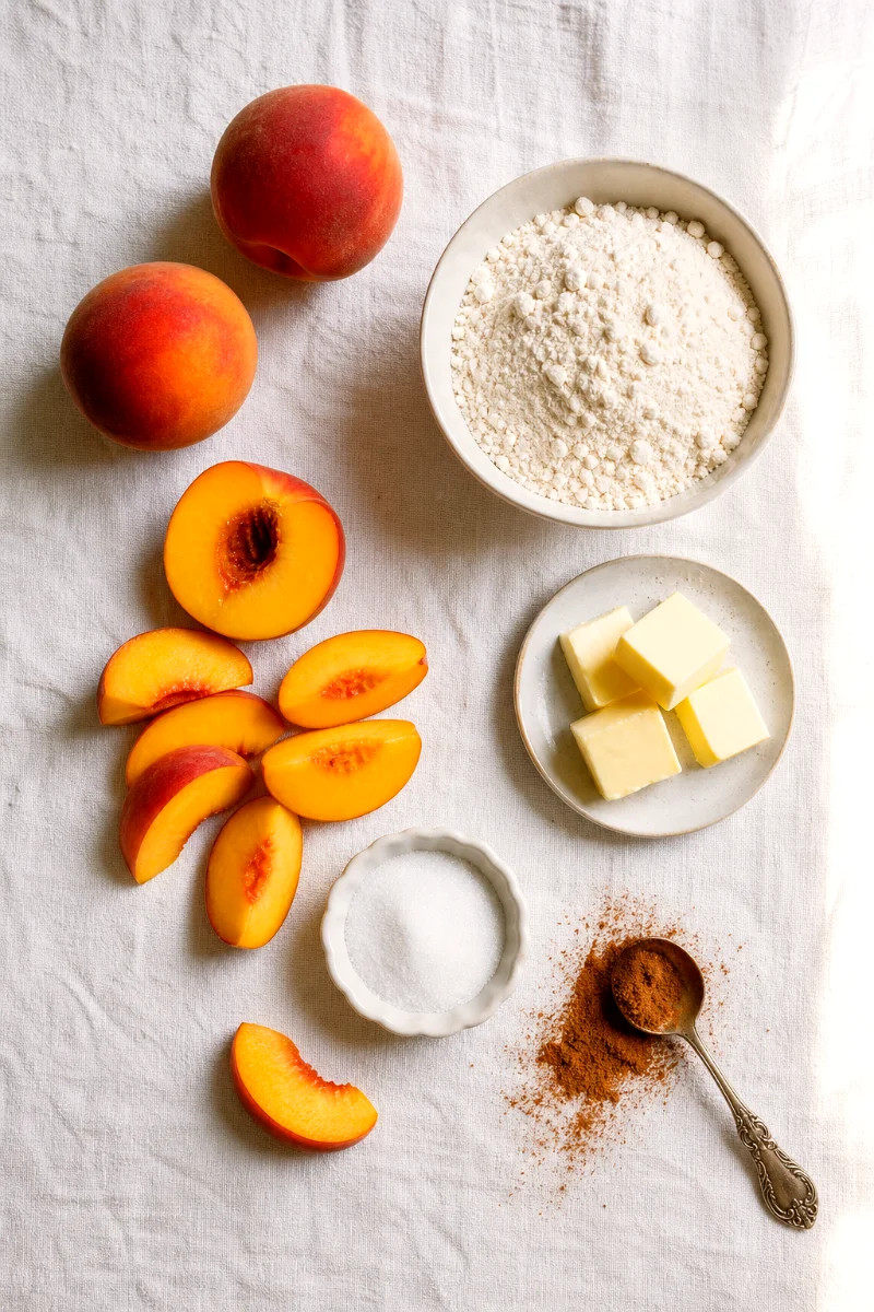 slow-cooker-peach-cobbler-ingredients