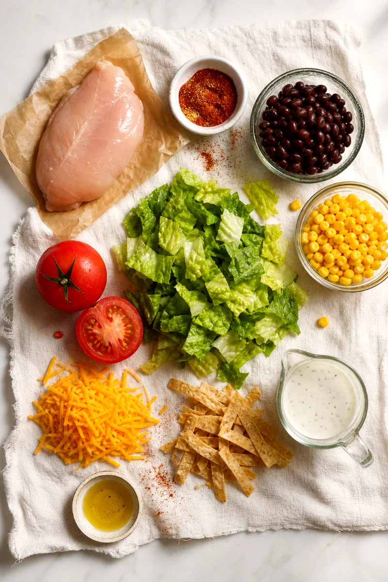 southwest-chicken-taco-salad-ingredients