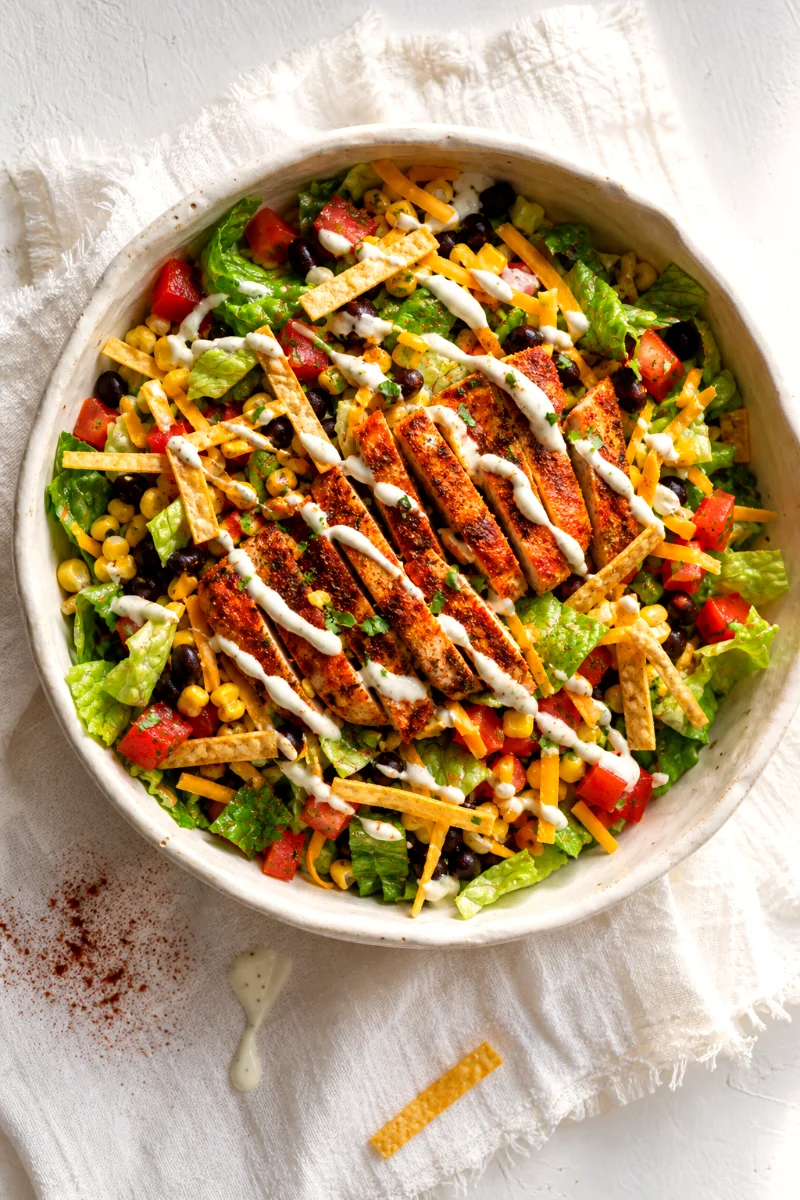 southwest-chicken-taco-salad-overhead