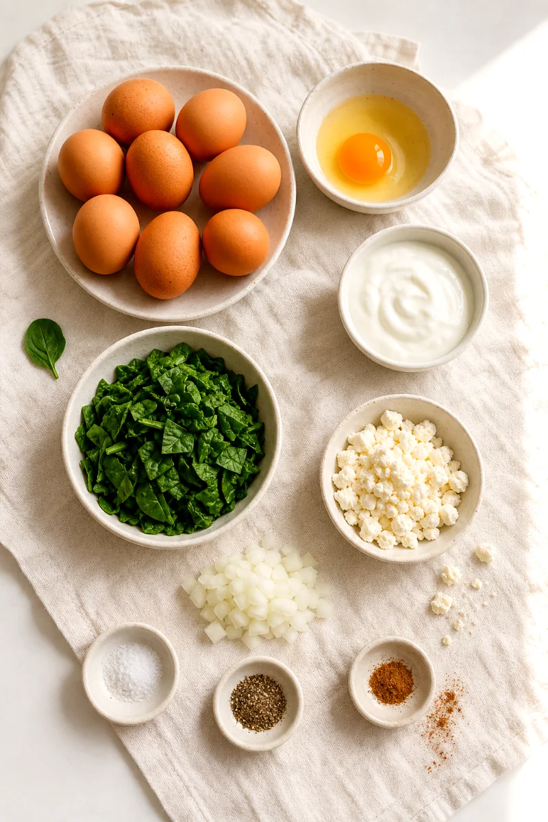 spinach-feta-egg-muffins-ingredients