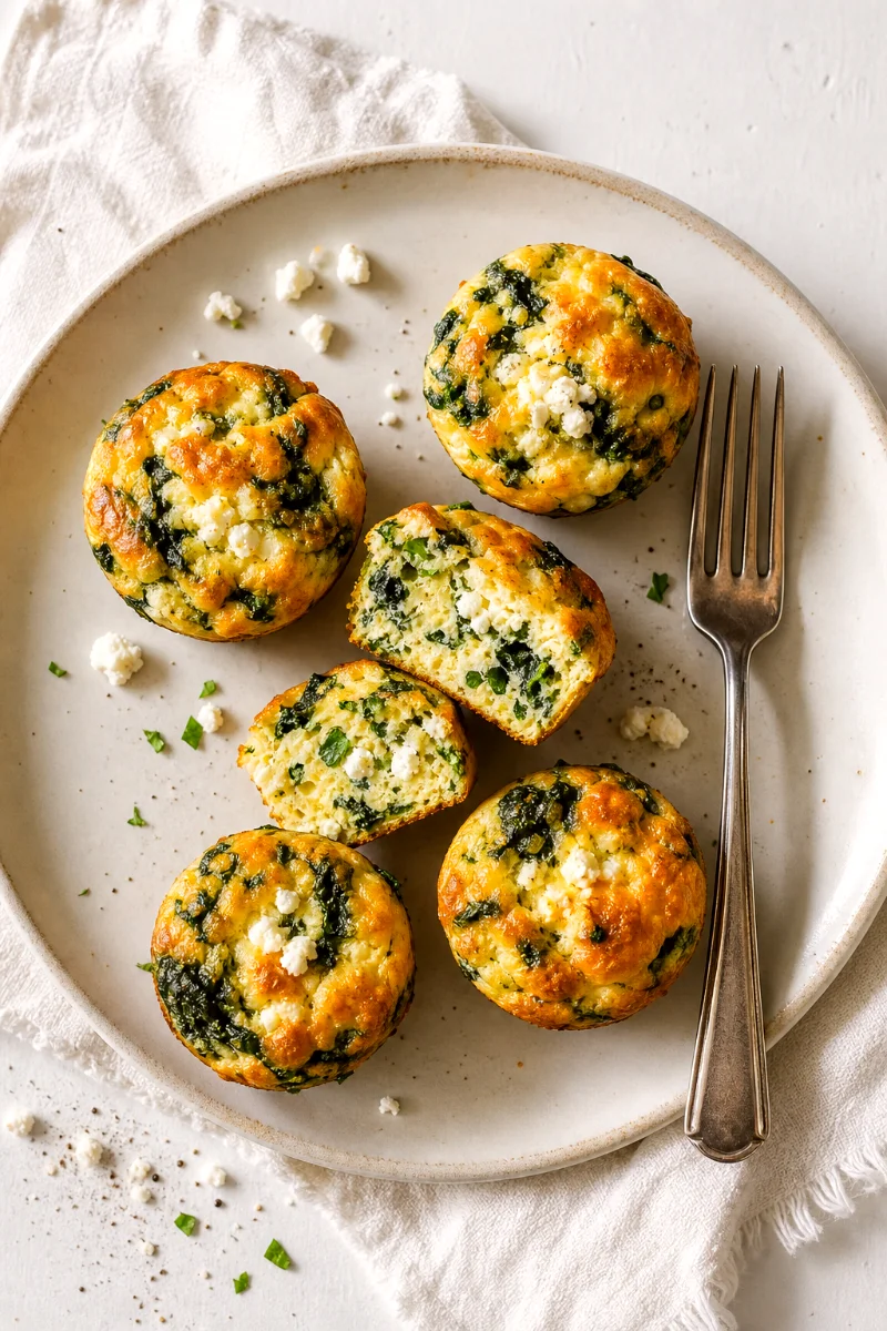 spinach-feta-egg-muffins-top-down