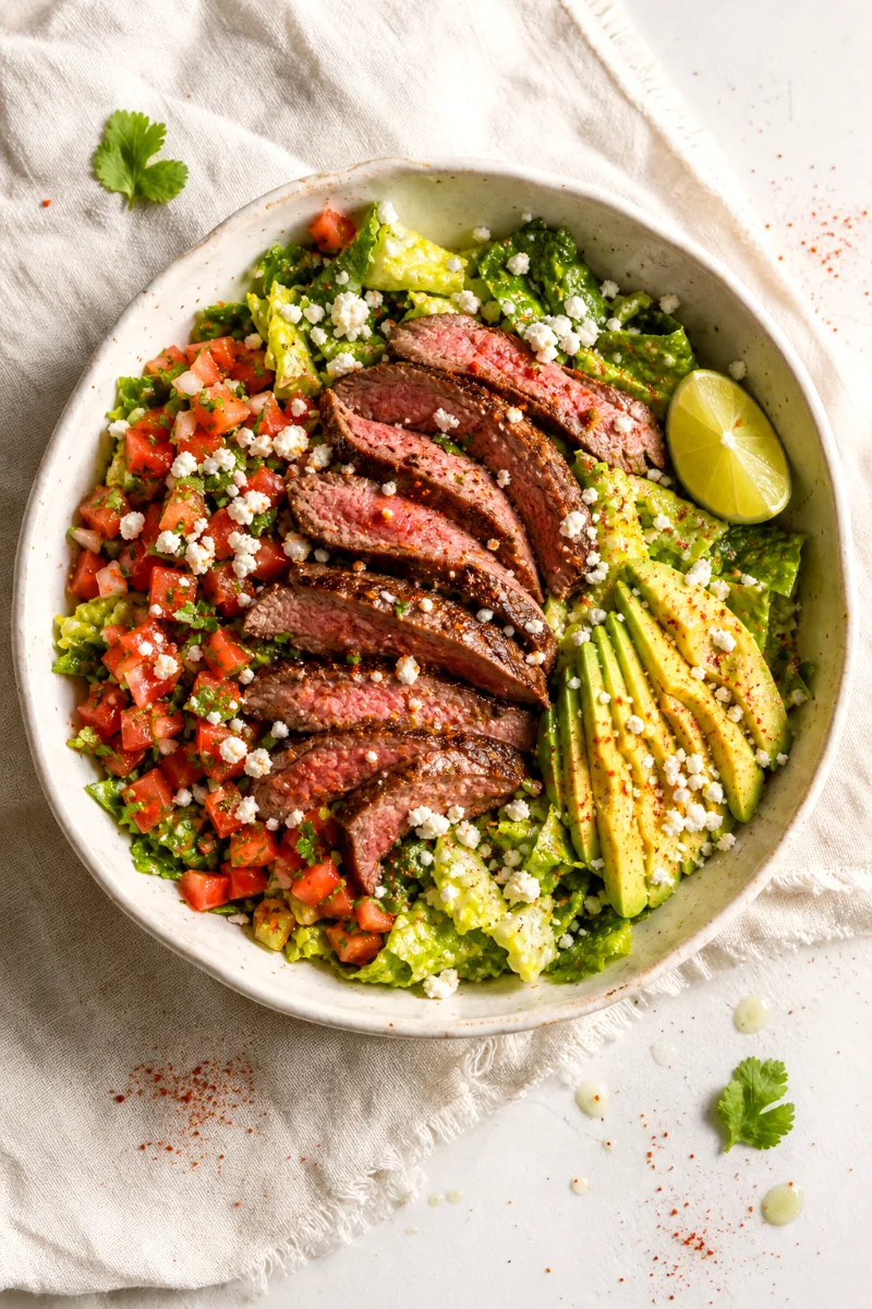 steak-taco-salad-overhead-close-up