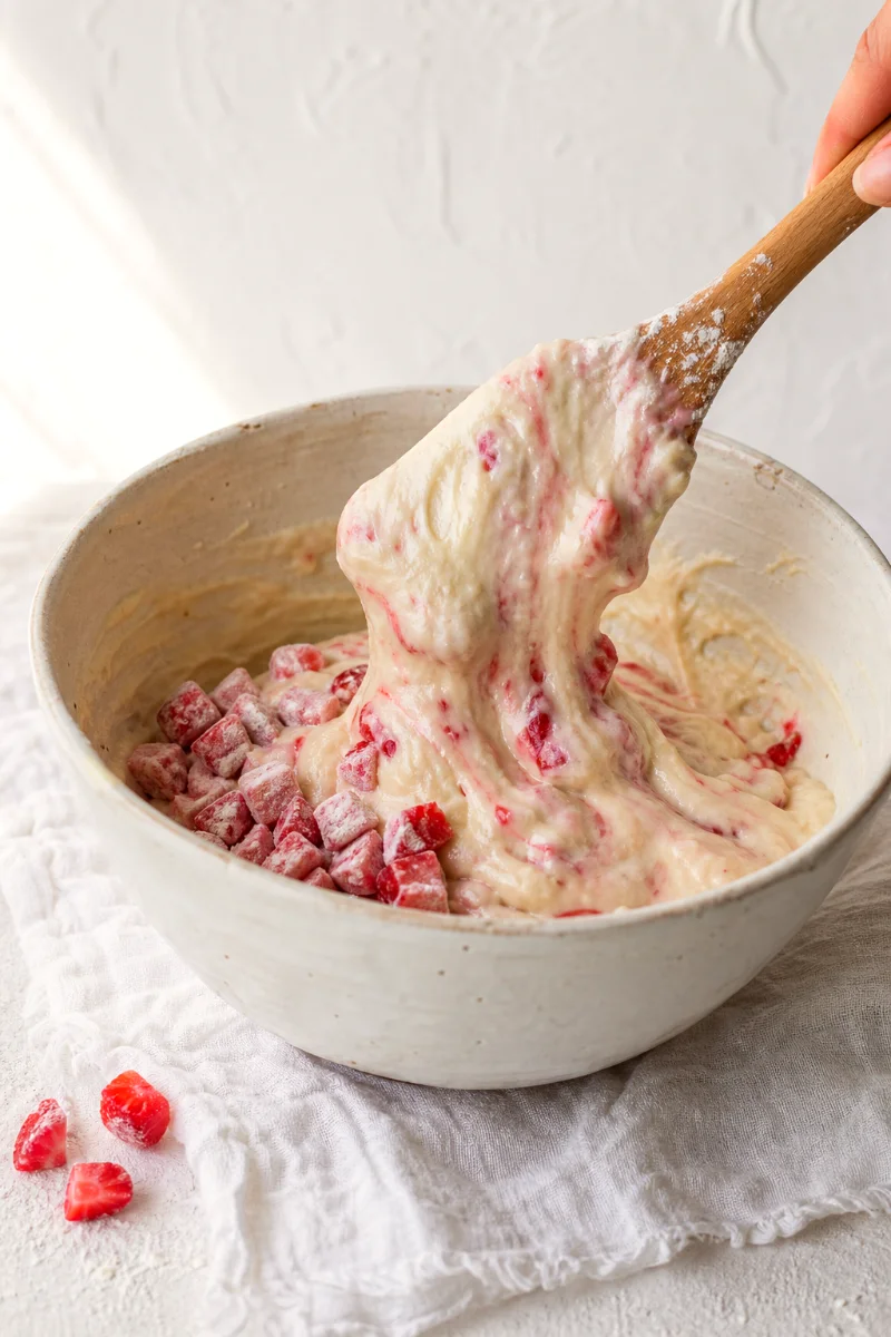 strawberry-greek-yogurt-muffins-folding-batter