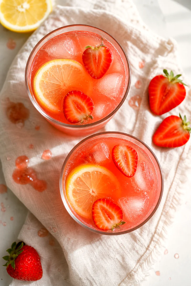 strawberry-lemonade-top-down-glasses