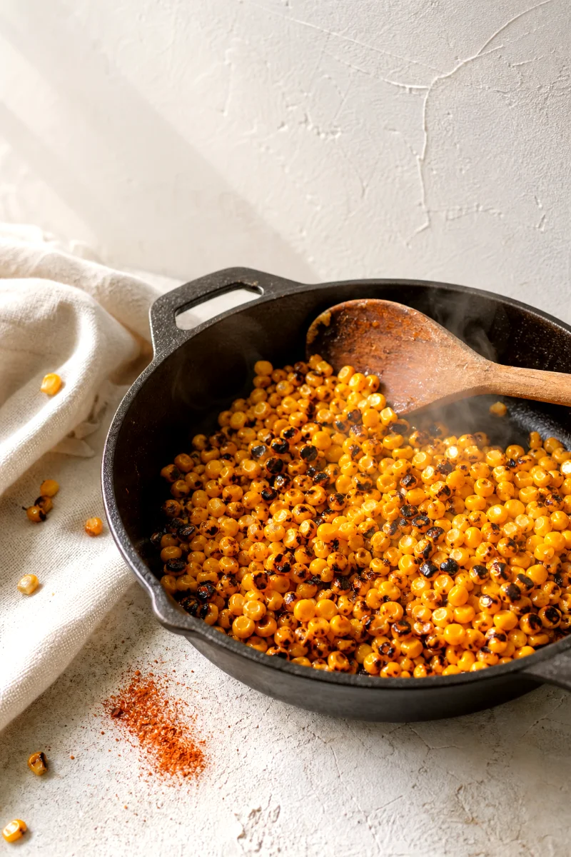 street-corn-taco-salad-charring-corn