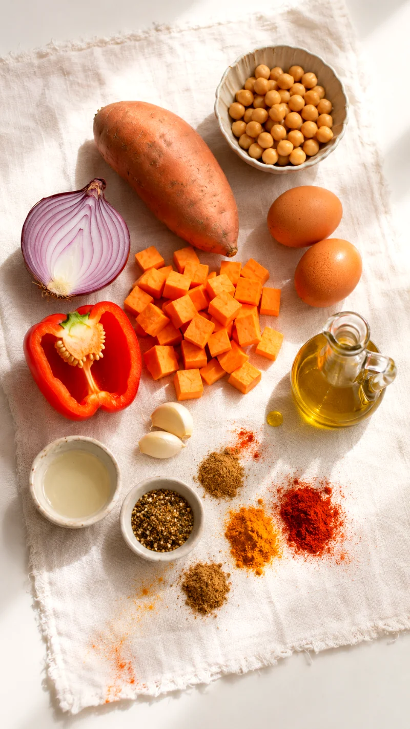 sweet-potato-hash-ingredients-flatlay