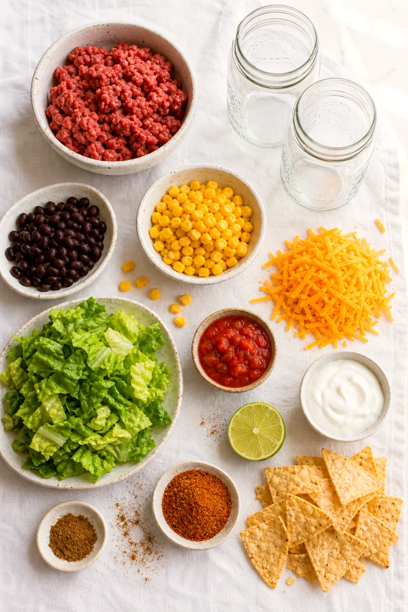 taco-salad-in-a-jar-ingredients