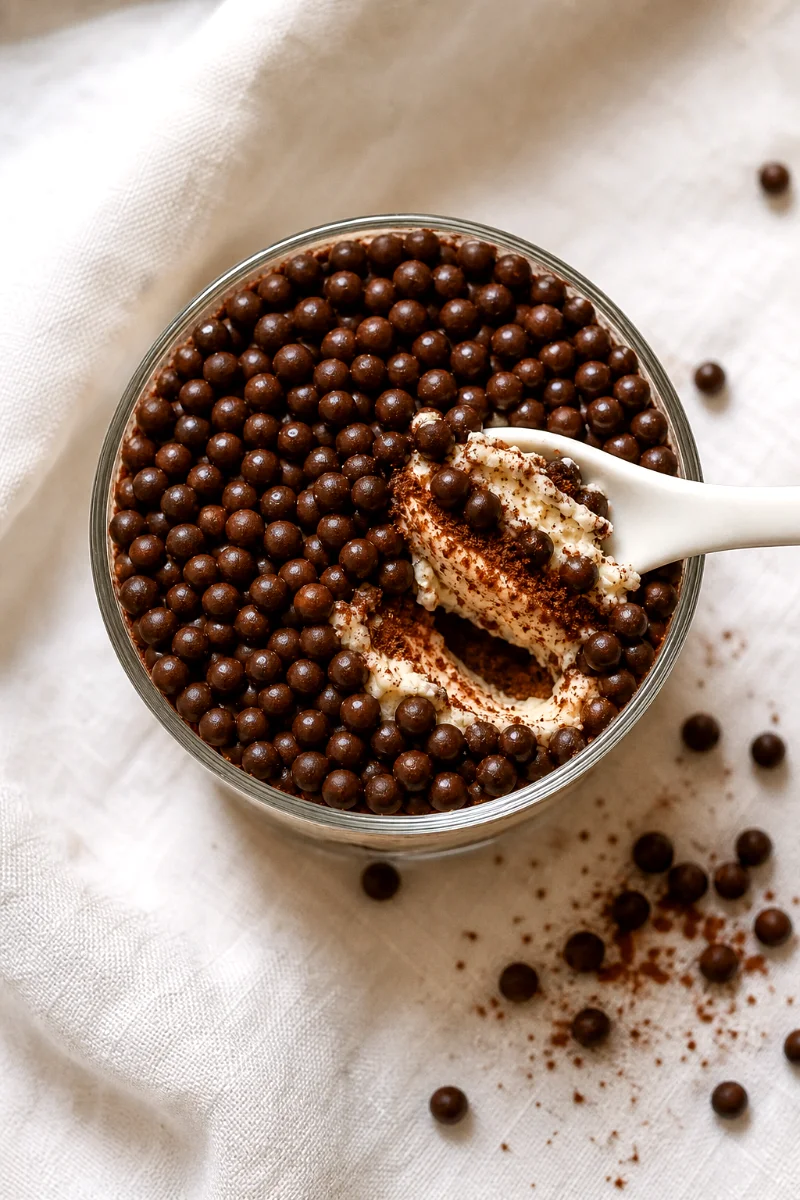 tiramisu-dot-cake-spoon-scrape-closeup