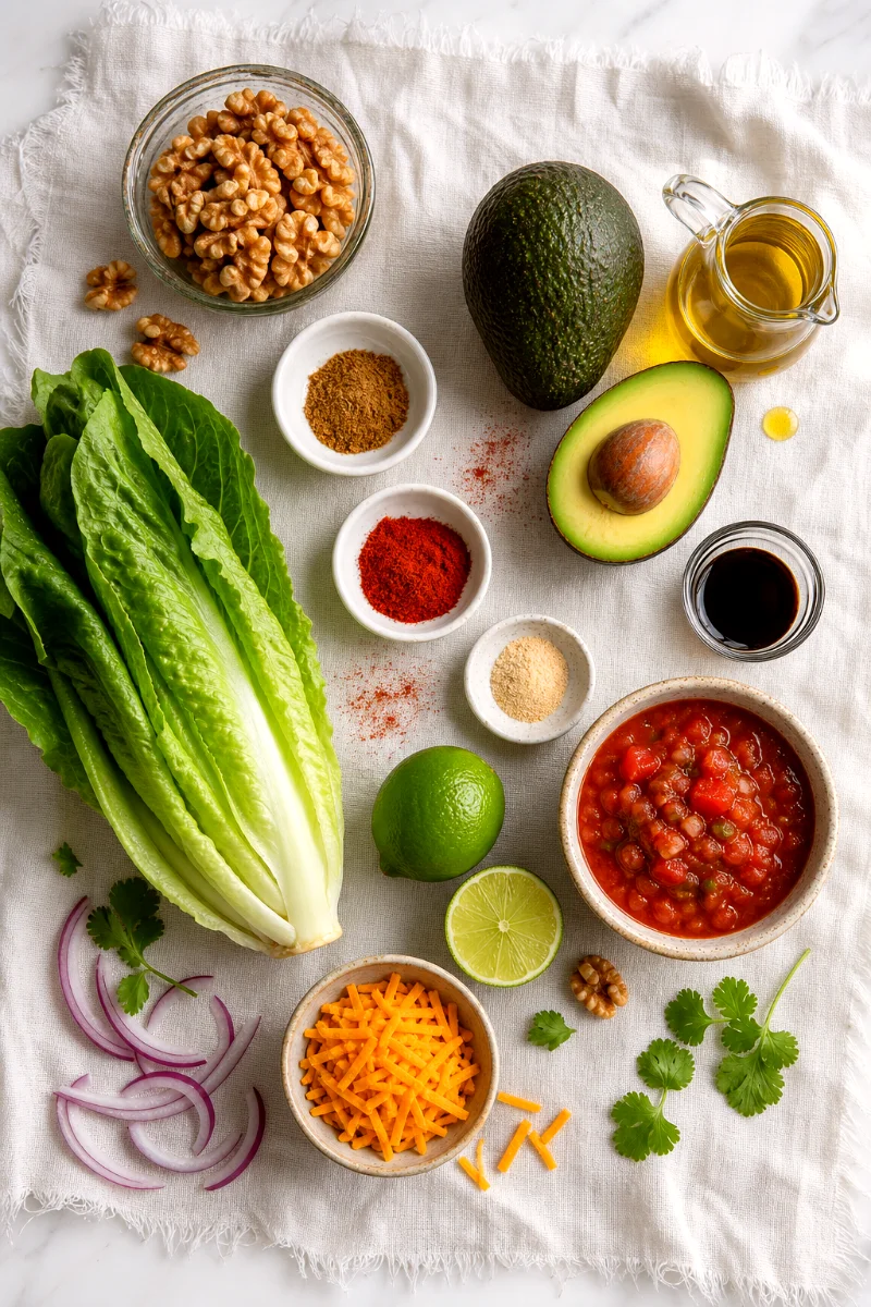 vegan-walnut-taco-salad-ingredients