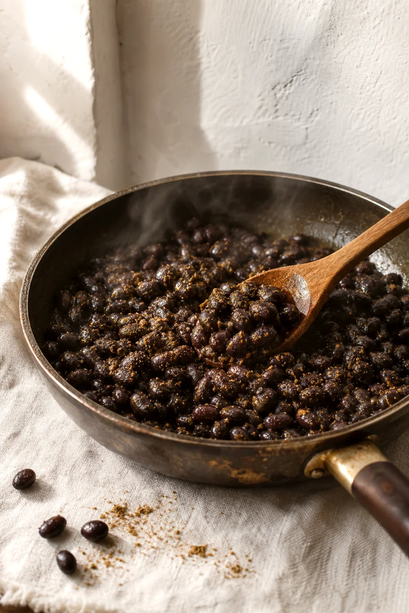 vegetarian-black-bean-taco-salad-cooking-process