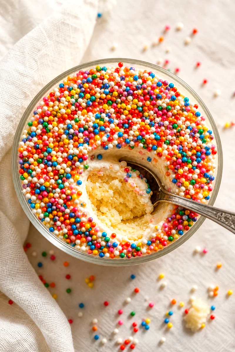 viral-dot-cake-spoon-scoop-close-up