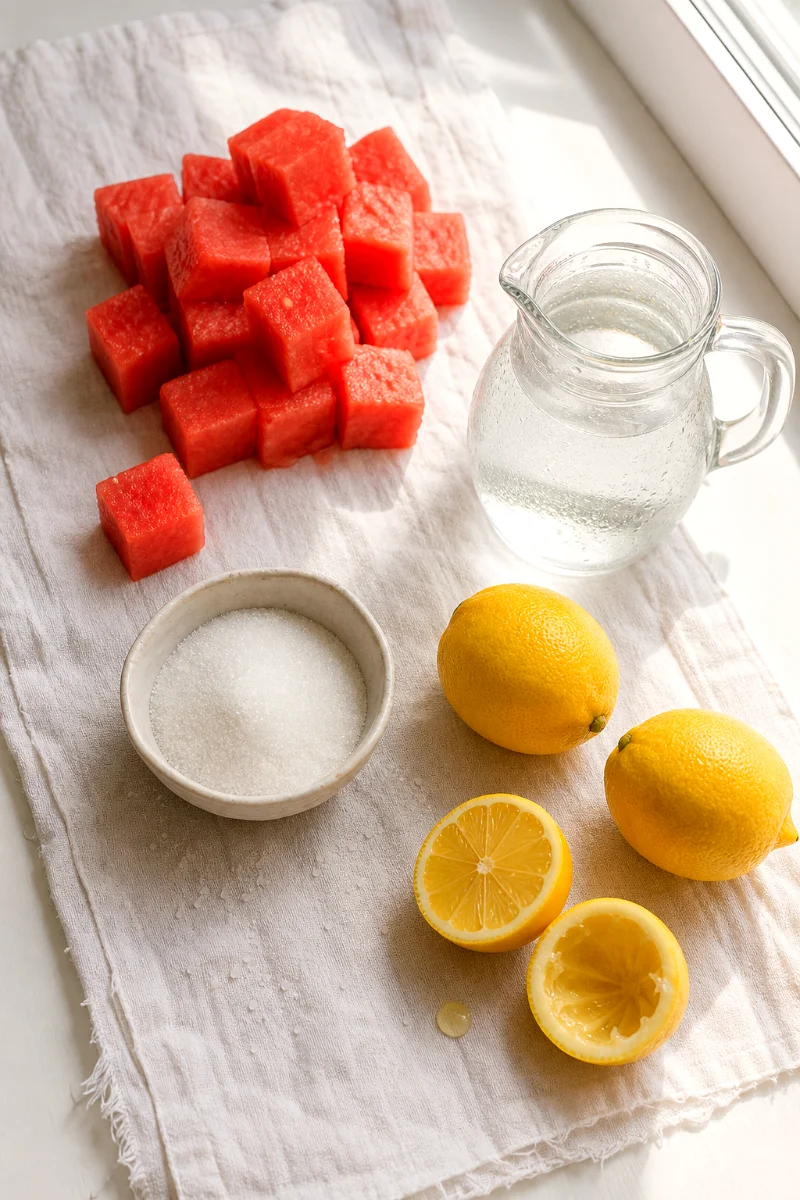 watermelon-lemonade-ingredients-flat-lay