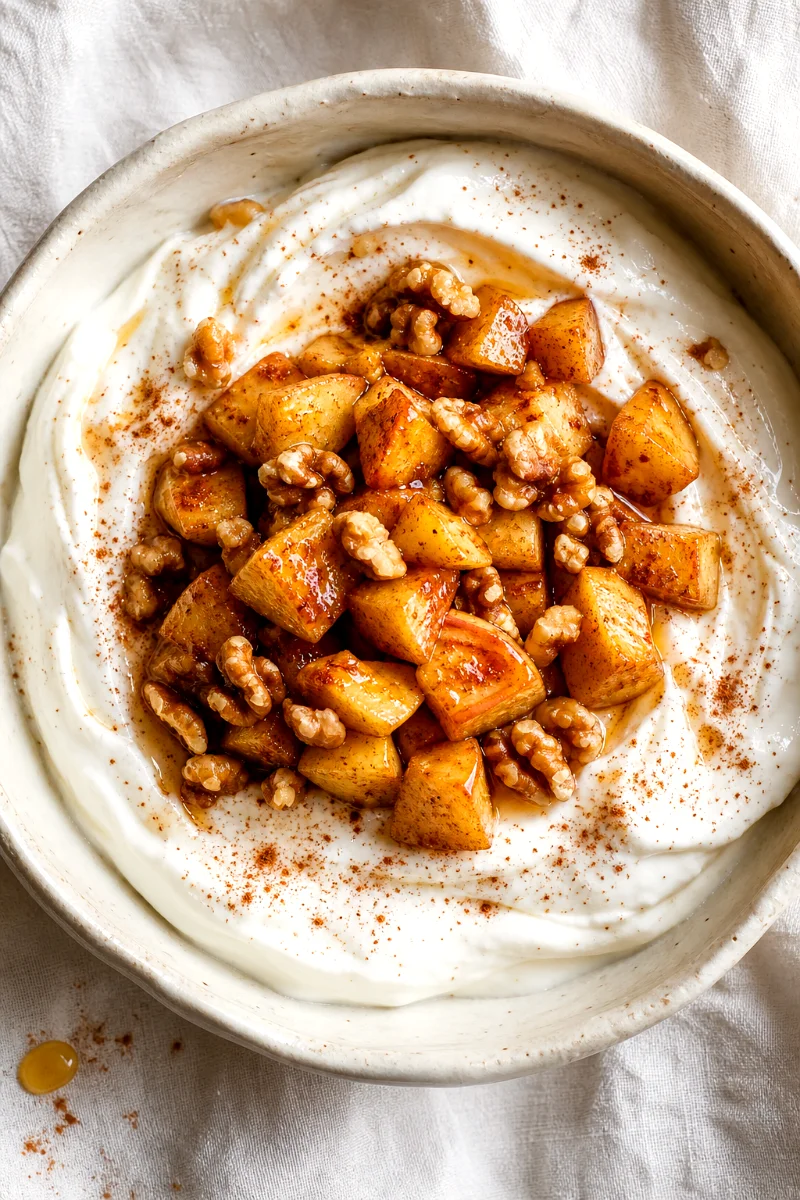 whipped-yogurt-apples-walnuts-close-up