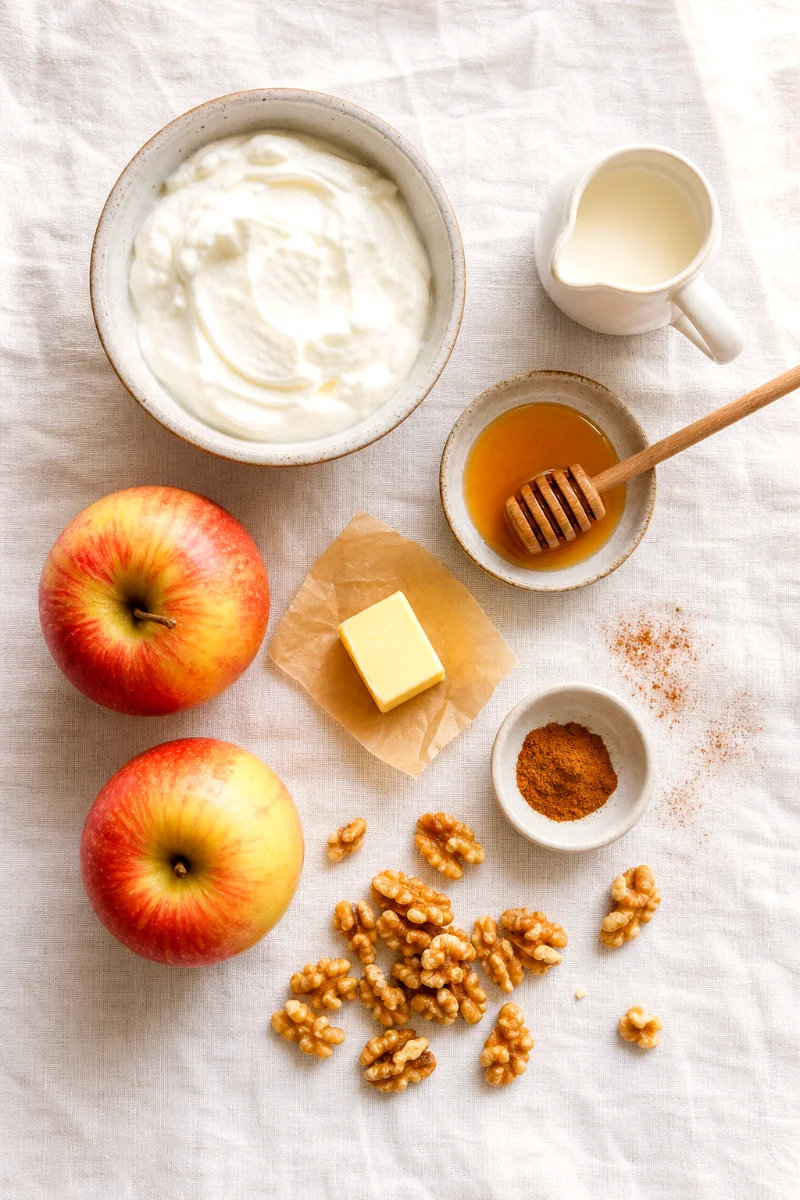 whipped-yogurt-apples-walnuts-ingredients