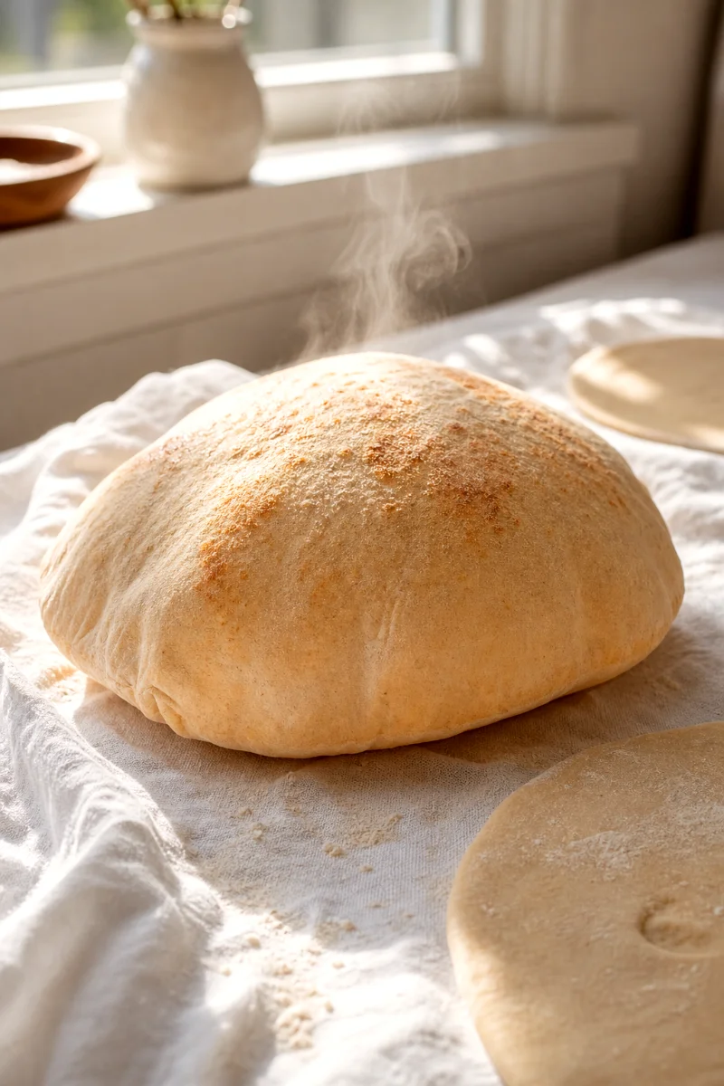 whole-wheat-pita-bread-puffing