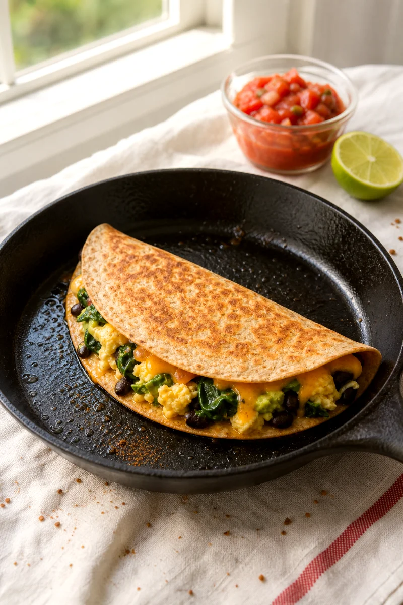 avocado-breakfast-quesadilla-cooking-process