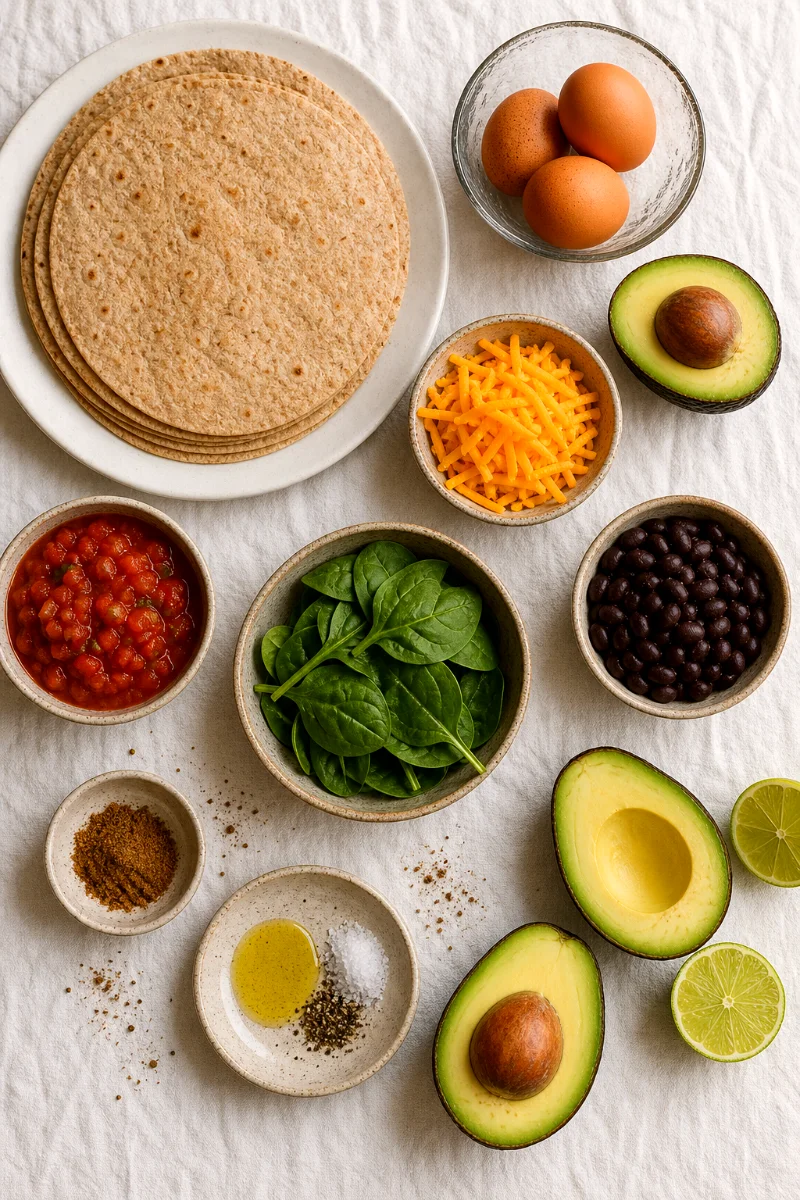 avocado-breakfast-quesadilla-ingredients