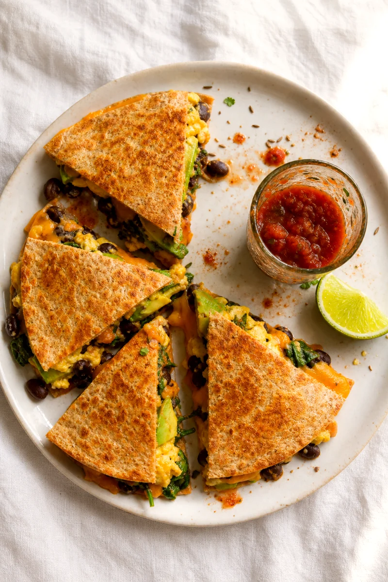 avocado-breakfast-quesadillas-top-down