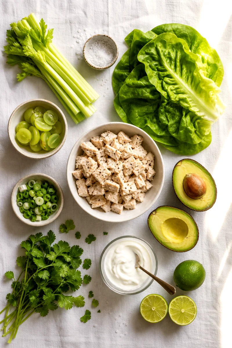 avocado-chicken-salad-lettuce-wraps-ingredients