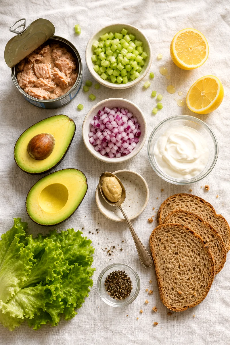 avocado-tuna-salad-sandwich-ingredients