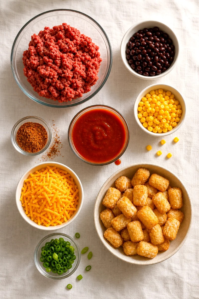 beef-enchilada-tater-tot-casserole-ingredients