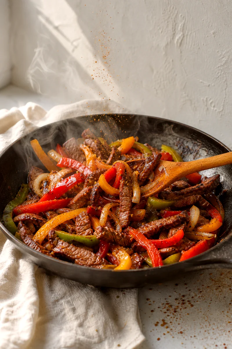 beef-pepper-fajita-toss-cooking-process