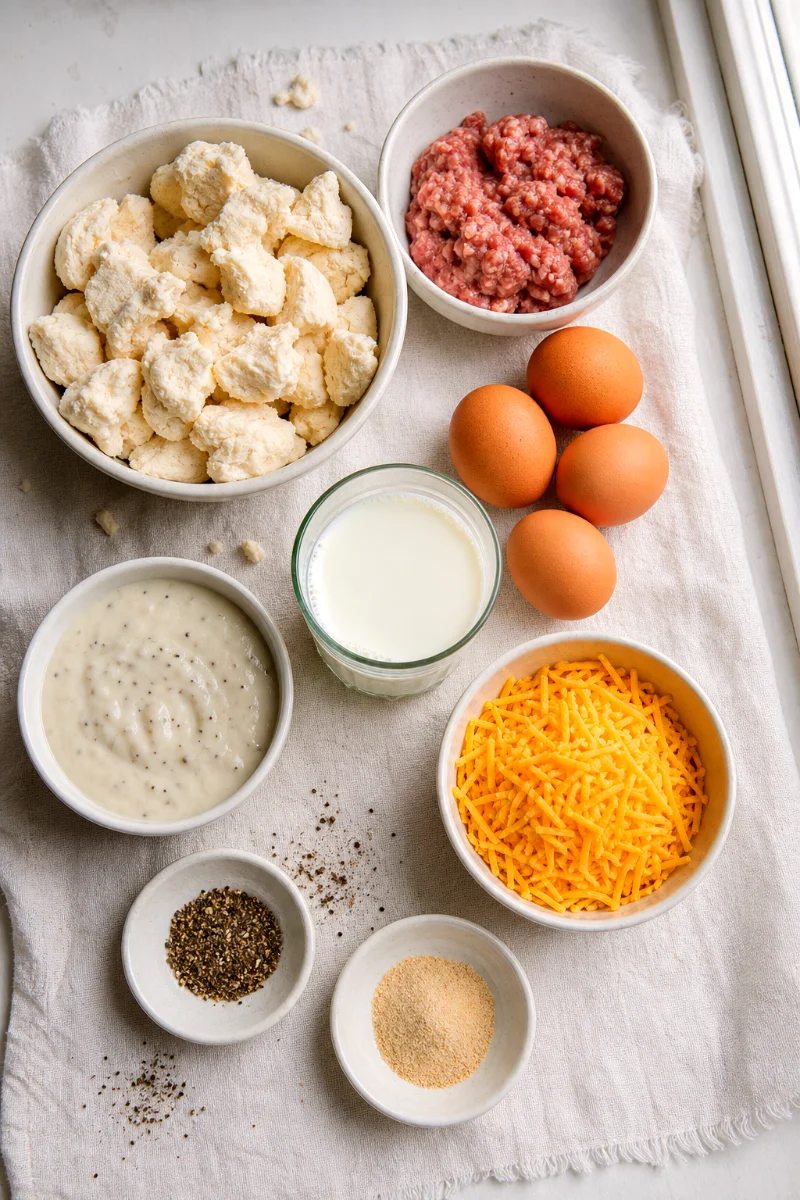 biscuits-and-gravy-casserole-ingredients