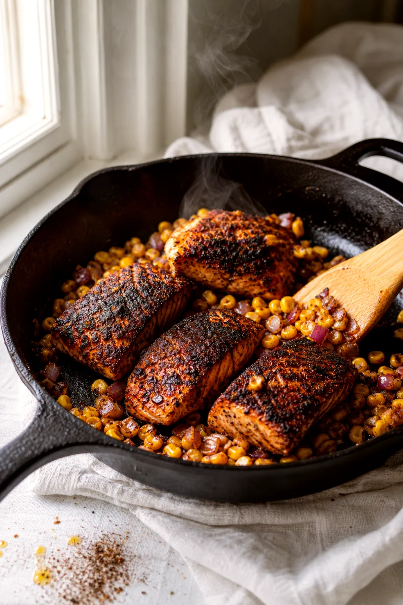 blackened-salmon-searing-skillet