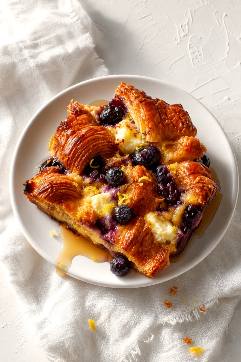 blueberry-lemon-croissant-french-toast-casserole-food-shot