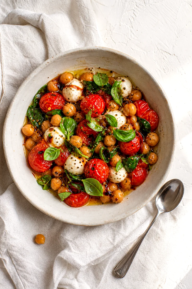 caprese-chickpea-skillet-food-shot