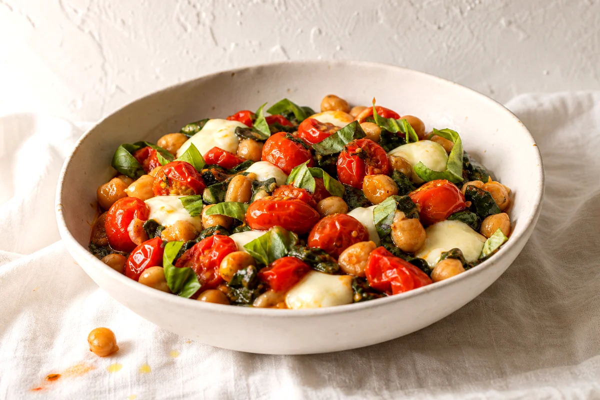 caprese-chickpea-skillet