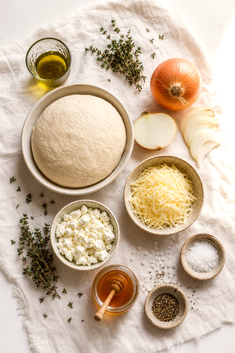 caramelized-onion-goat-cheese-pan-pizza-ingredients