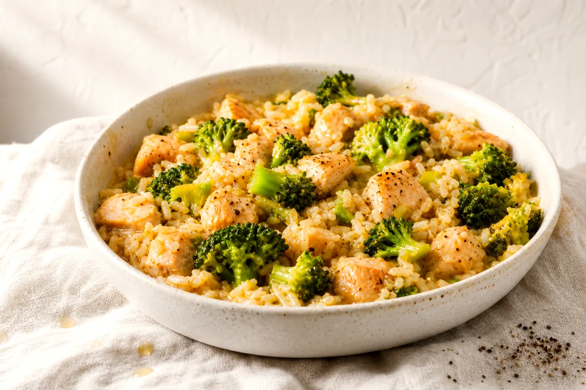 chicken-broccoli-rice-skillet-close-up