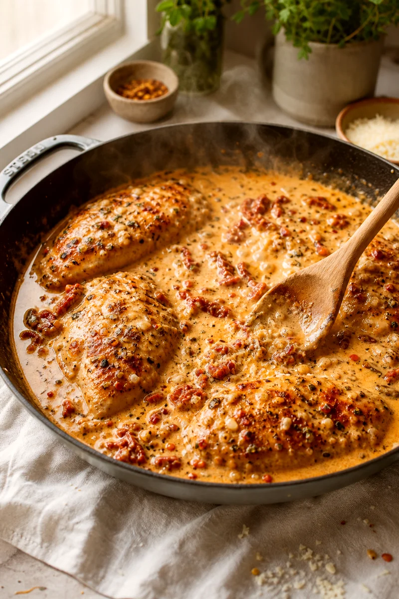 classic-marry-me-chicken-creamy-sauce-cooking-process