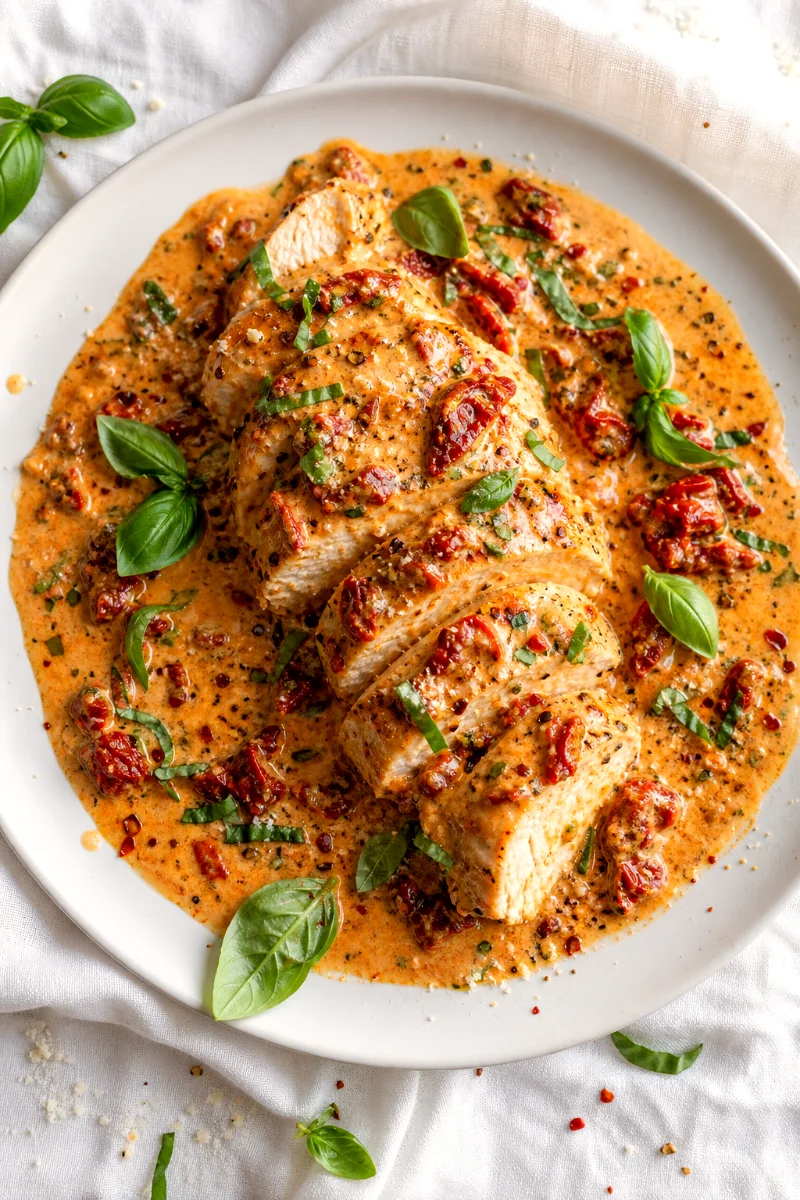 classic-marry-me-chicken-top-down-finished-plate