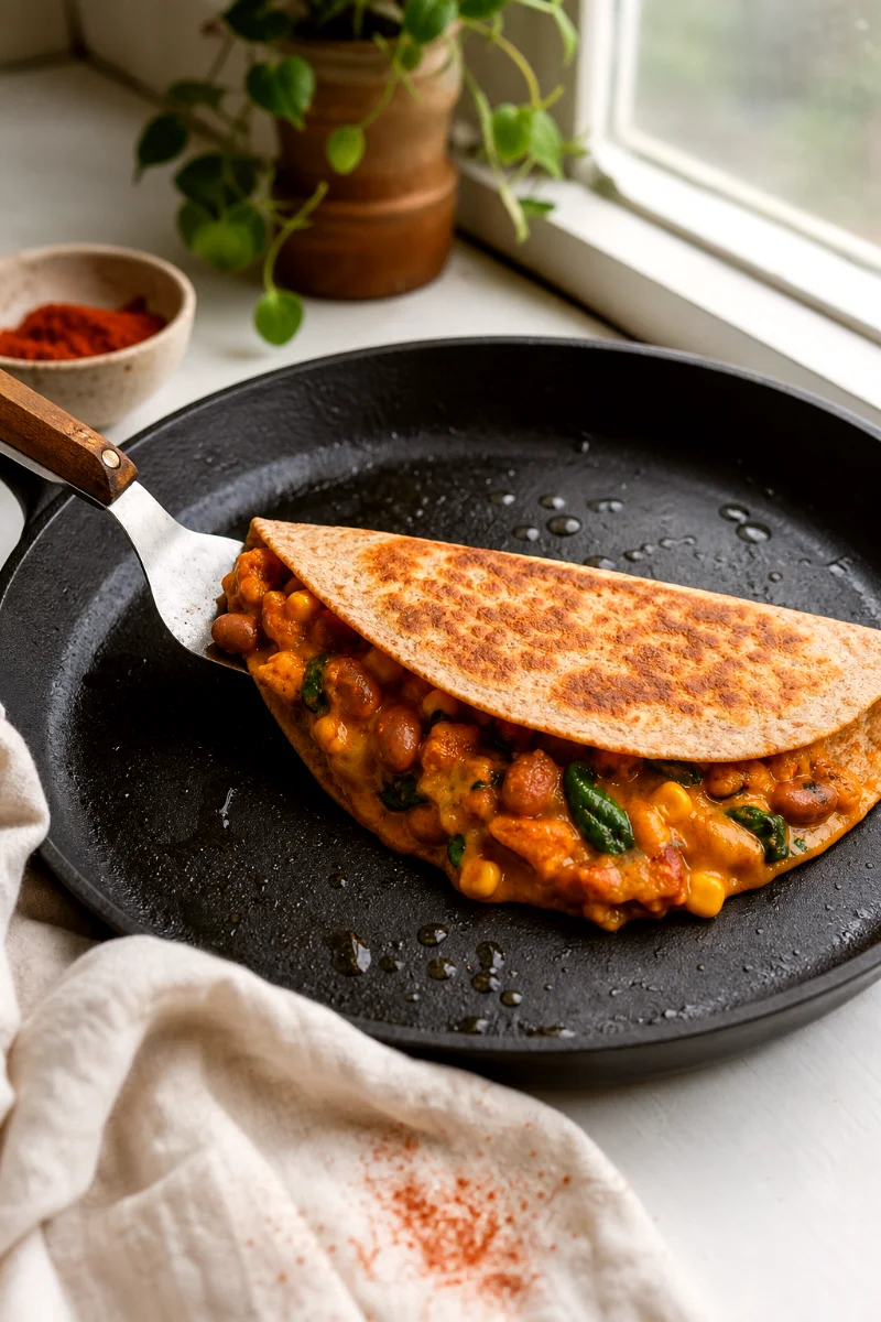 cooking-spicy-pinto-bean-pumpkin-quesadilla