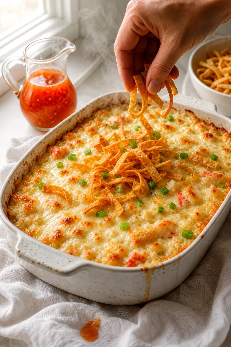 crab-rangoon-rice-casserole-cooking-process
