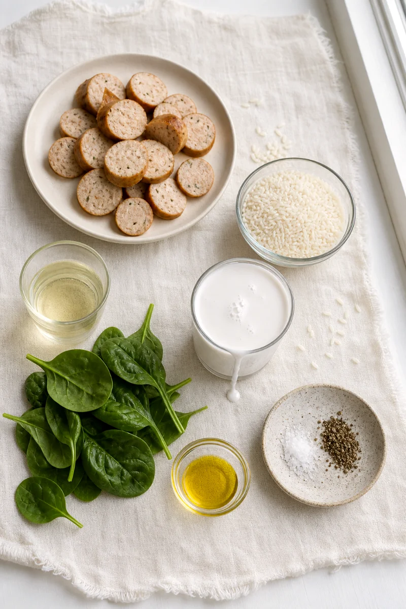 creamy-coconut-rice-chicken-sausage-ingredients